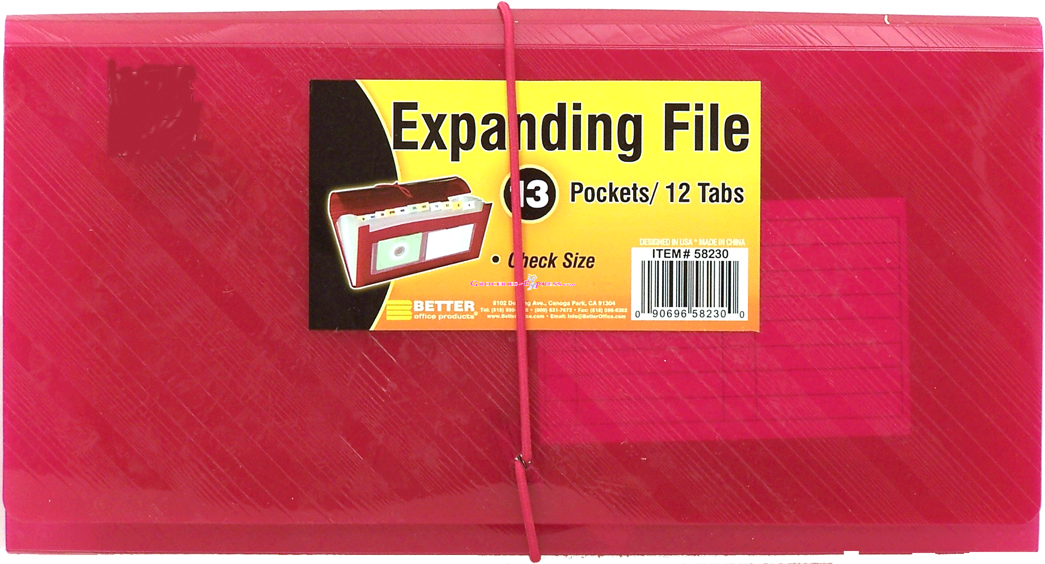 Better Office Products&nbsp;&nbsp;expanding file, 13 pockets, 12 tabs, check size Full-Size Picture